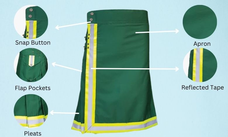 Green Firefighter Utility Kilt