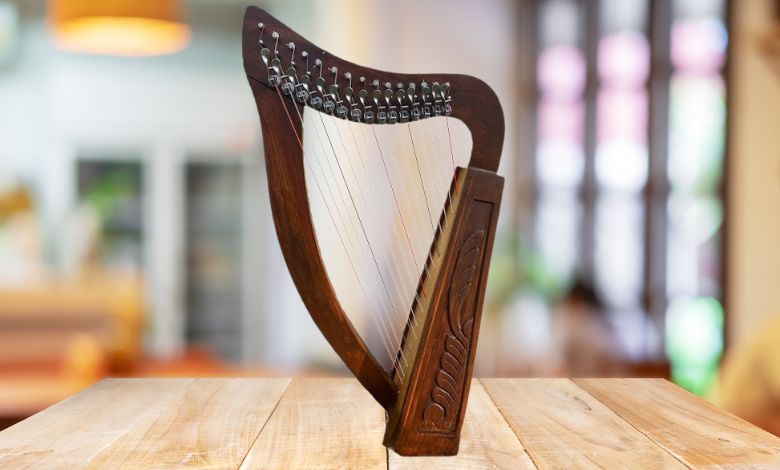 Irish Celtic 15 String Lyre Harp