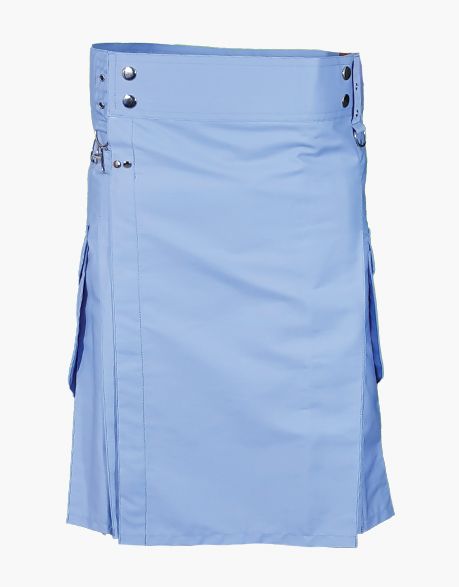 Cargo Light Blue Kilt Mens