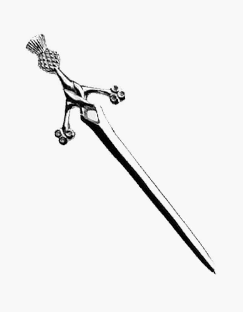 Deluxe Claymore Sword Thistle Head Kilt Pin