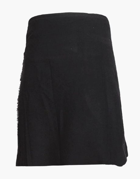 Solid Black Tartan Kilt