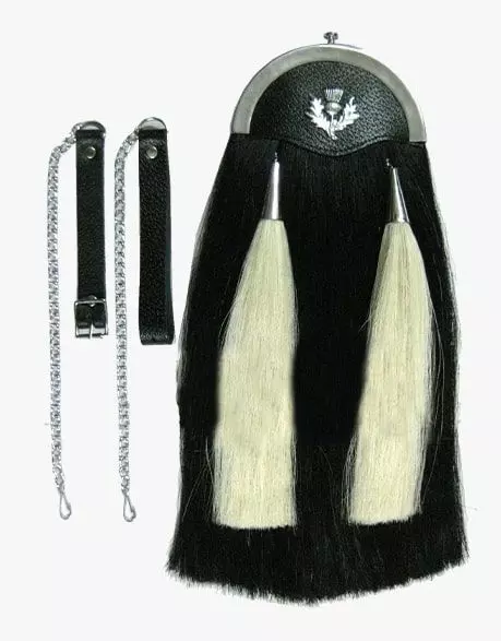 Real Horse Hair Kilt Sporran