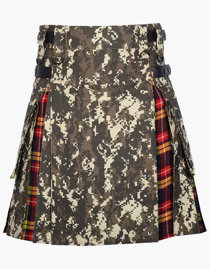 Digital Camo Buchanan Tartan Hybrid Kilt