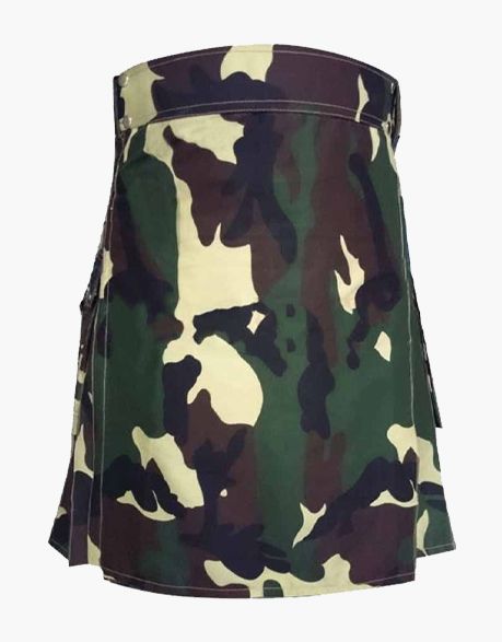 Woodland Camo Tactical Kilt - Men's Army Camo Utility Kilt