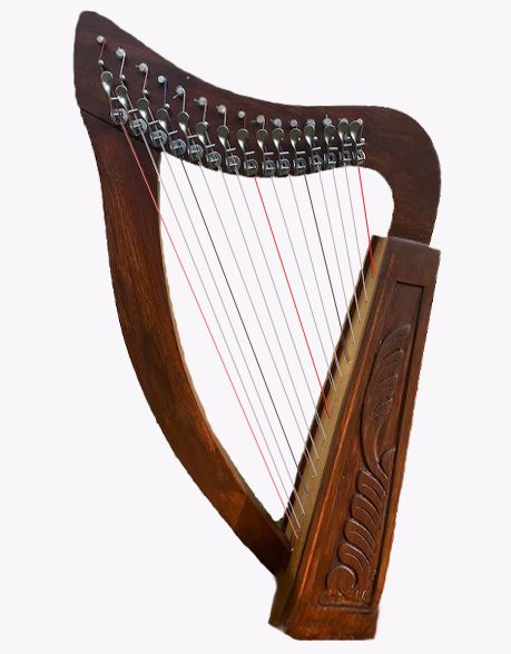 Irish Celtic 15 String Lyre Harp