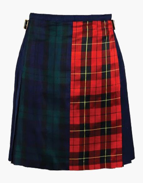 Female Black Watch with Wallace Tartan Hybrid Kilt