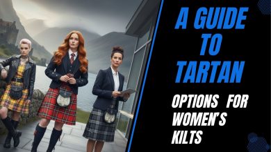 Hybrid Leather Kilts feature a leather front apron with pleats available in tartan or camo