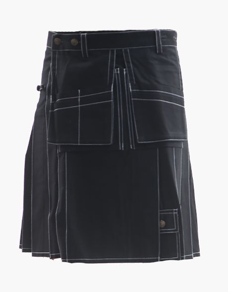 Modern Black Working Kilt - Best Black Kilt