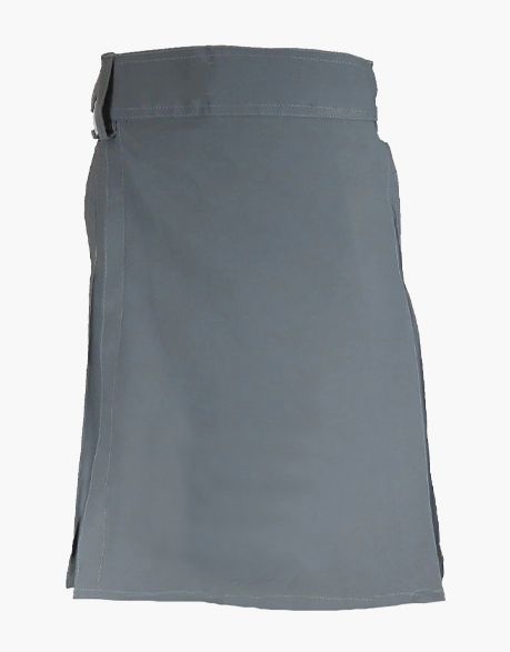 Modern Grey Utility Kilt with Pockets