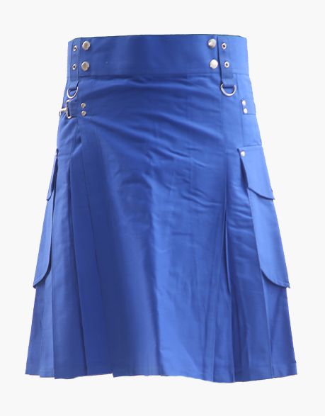 Royal Blue Cargo Kilt