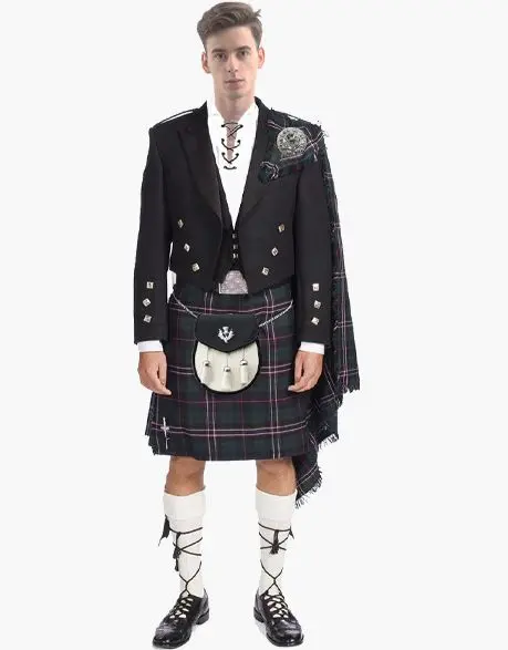 Skip to the beginning of the images gallery Scottish Prince Charlie Kilt Outfit - Prince Charles Kilt Outfit