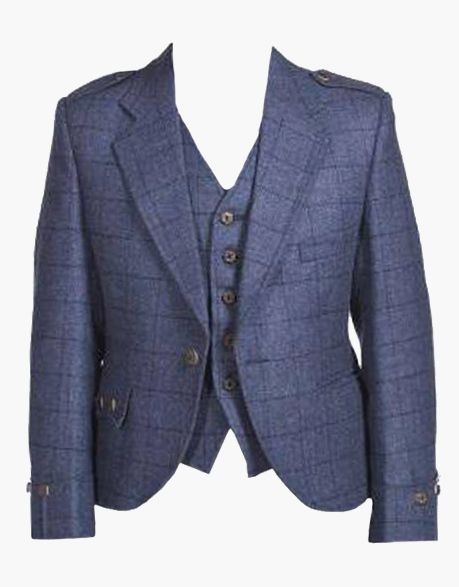 Stylish Tweed Argyll Jacket with Vest