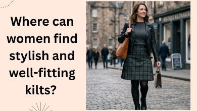 Where can women find stylish and well-fitting kilts
