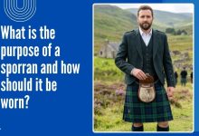 What is the purpose of a sporran and how should it be worn
