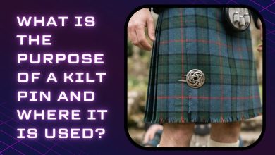 What is the purpose of a kilt pin and where it is used